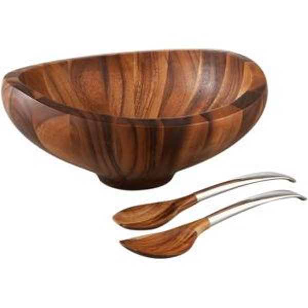 Nambé Butterfly Bowl with Servers