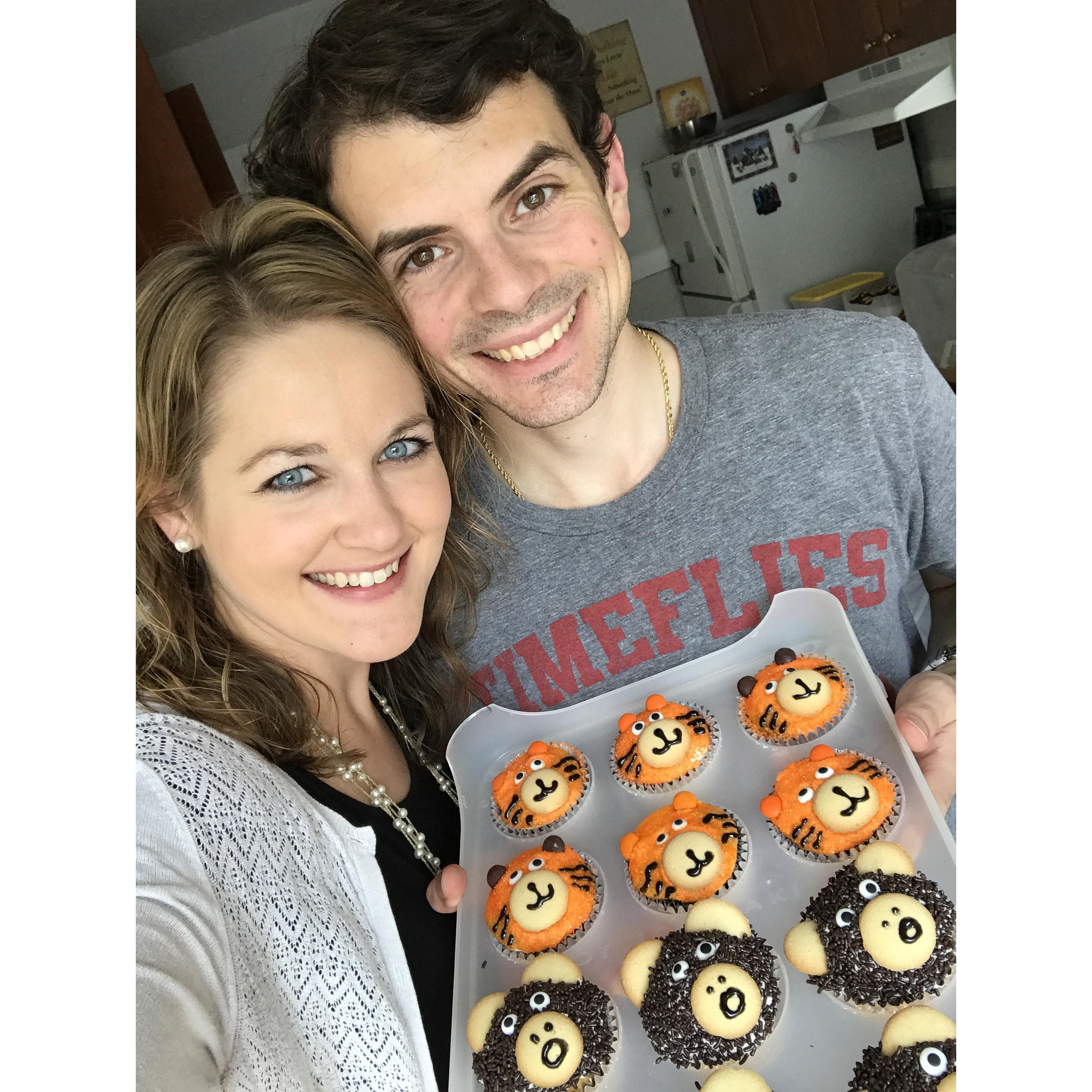 May 2018 - Wichita, Kansas - Making cupcakes together