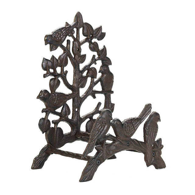 Sungmor Heavy Duty Cast Iron Hose Holder,Garden & Yard Decorative Birds Wall Mounted Hose Butler,Water Pipe Holds,Rack,Hanger,Antique Wall Decorations