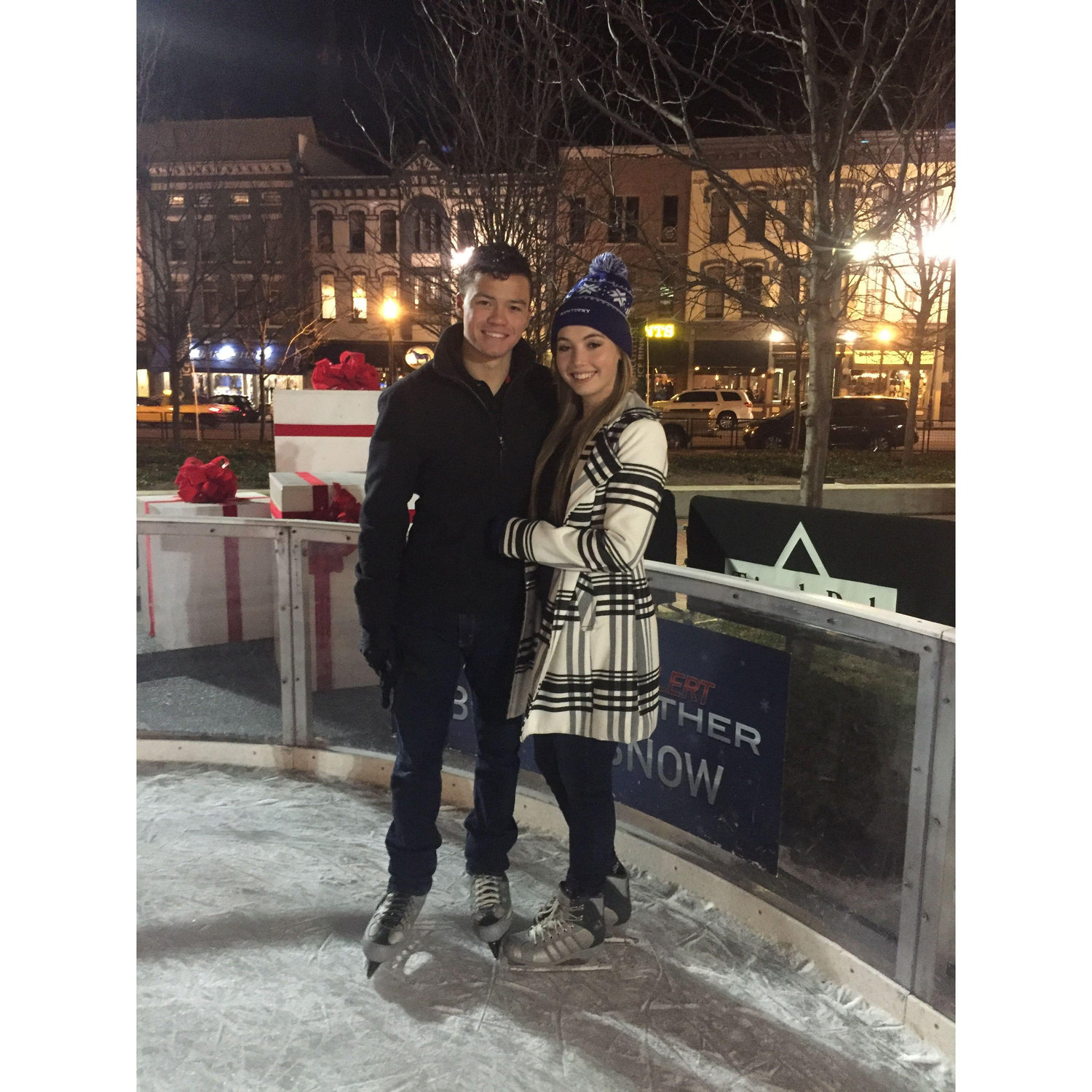 Ice skating date (which ended in the ER for Harry...), Lexington, 2016