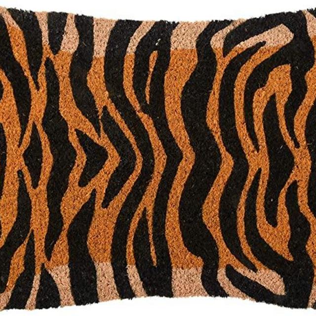 Esschert Design RB200 Tiger Coir Doormat, Orange/Black