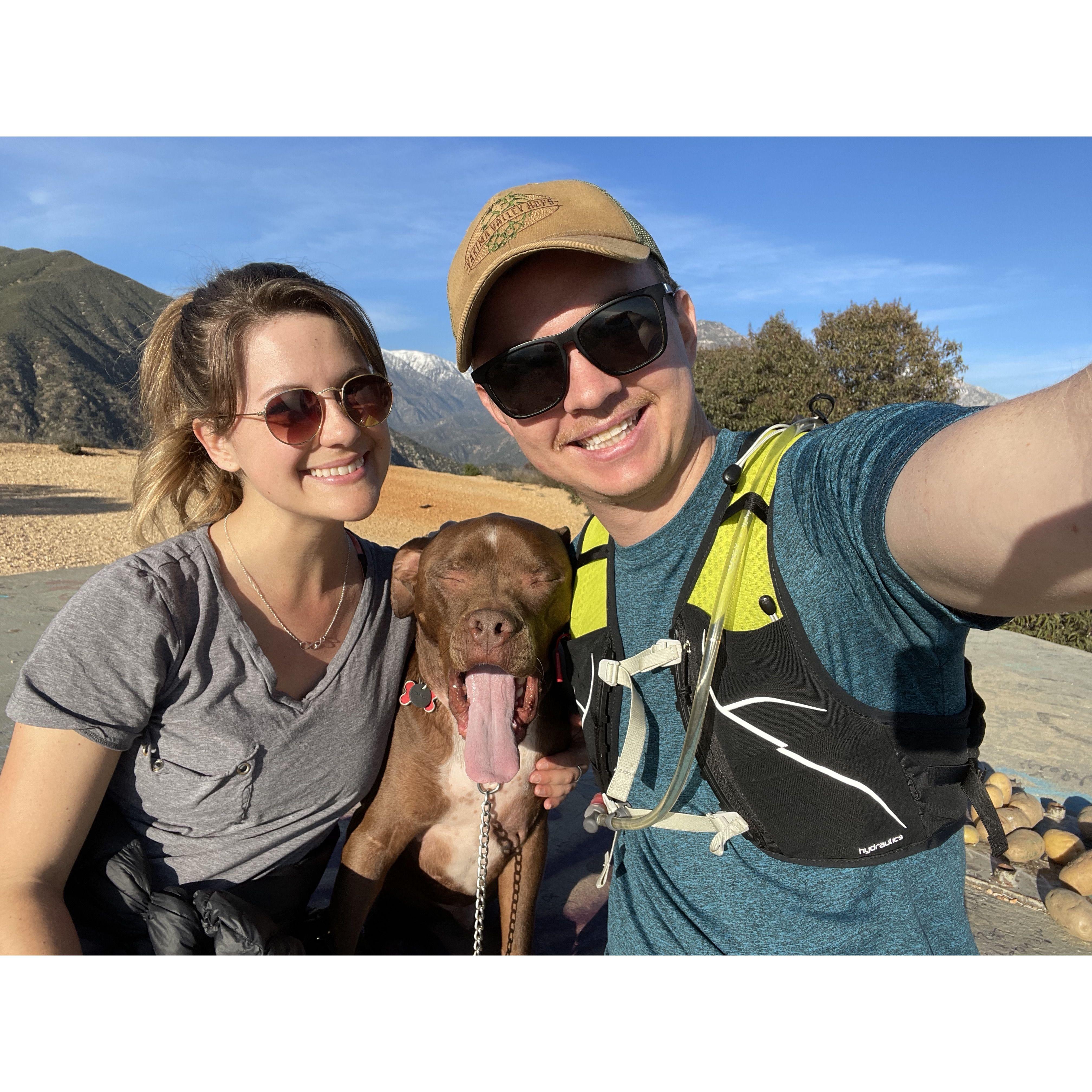 Hiking. Clearly, Fred enjoys this pastime just as much as us.