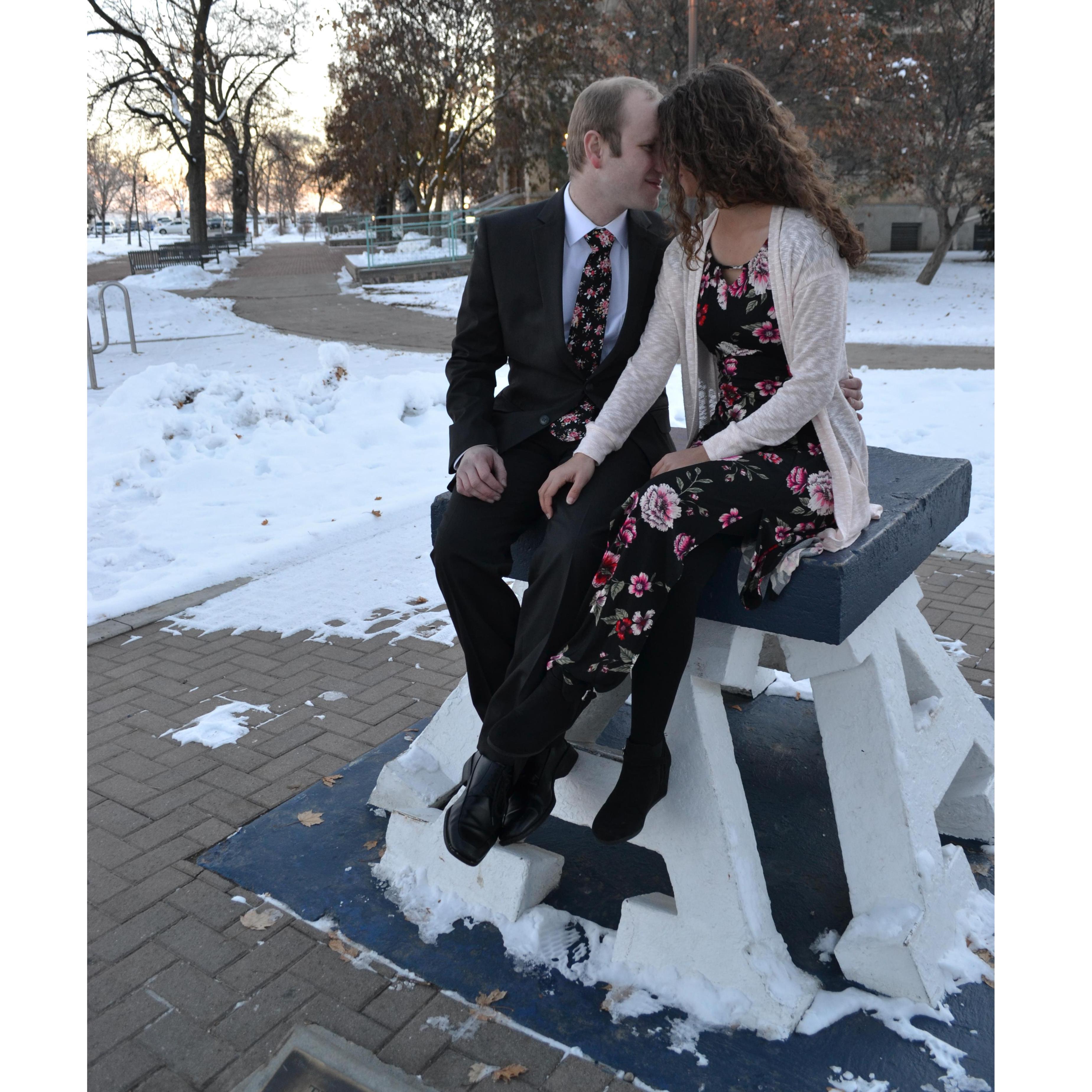 We returned to where we had our first kiss!