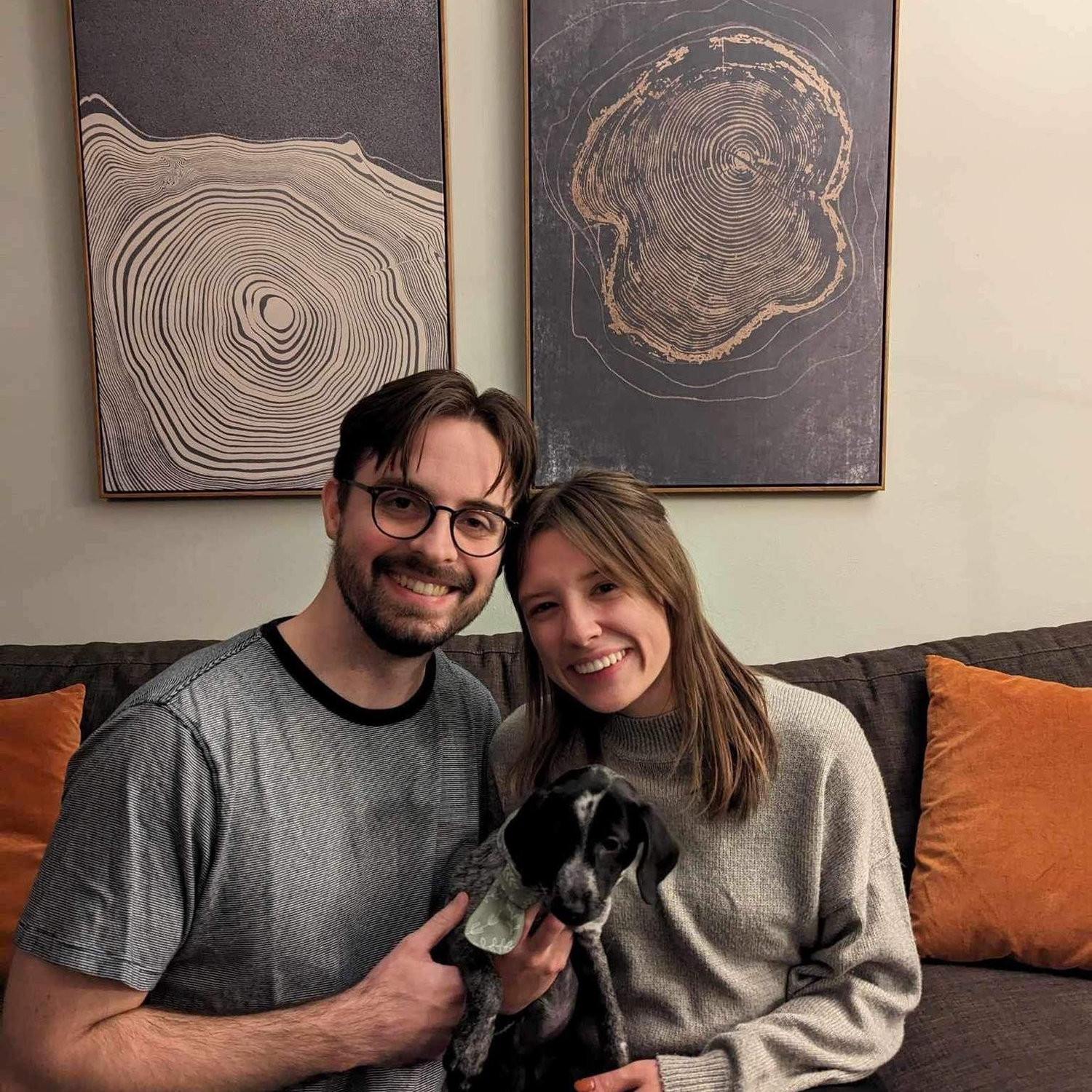 First family photo after adopting Maple!