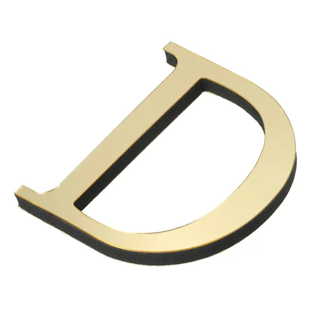 Unique Bargains Self-Adhesive Letter Acrylic Alphabet Mirror Wall Stickers D