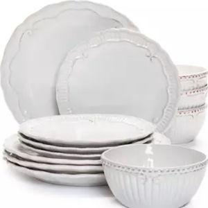 Capri White 12 Piece Dinnerware Set