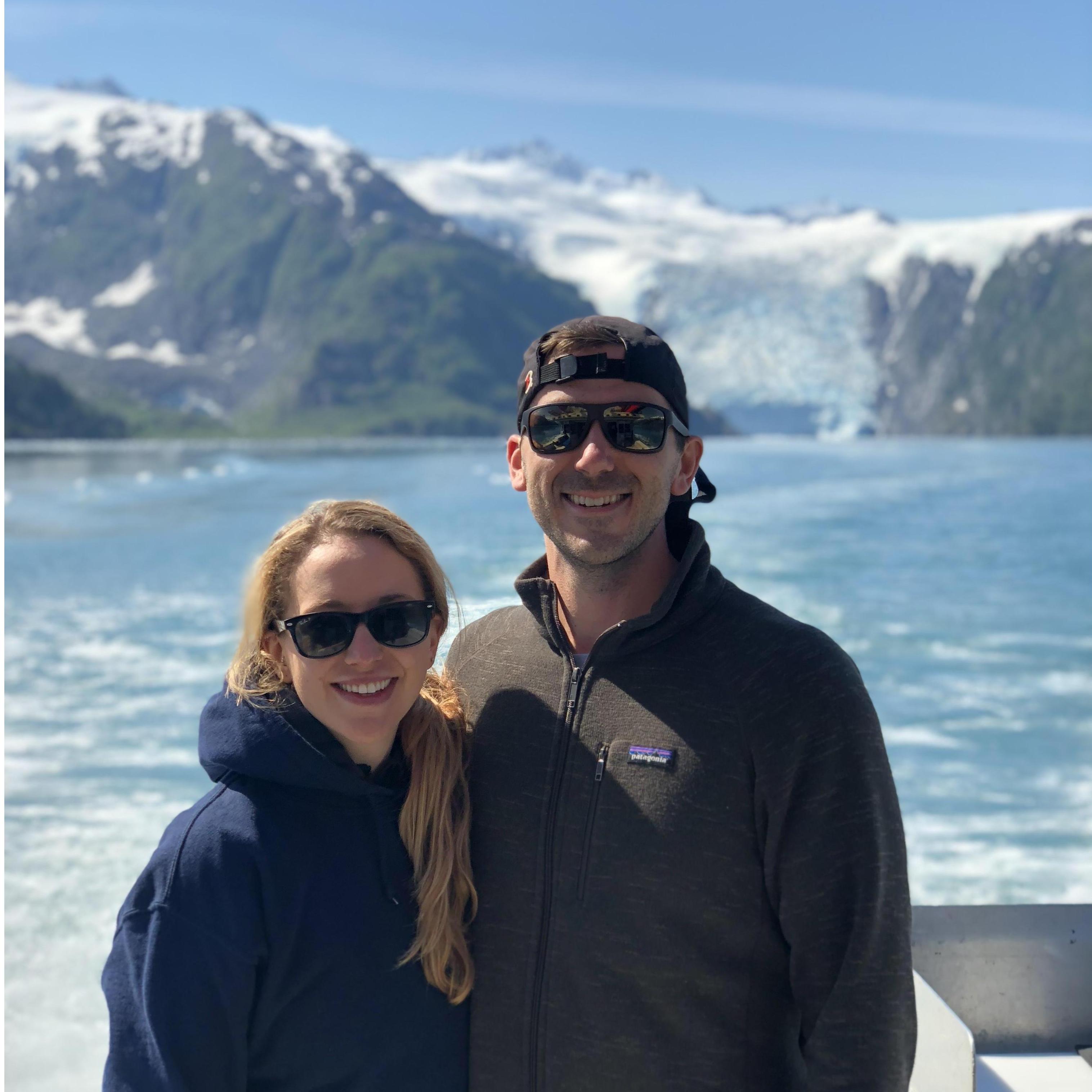 Boat tour of glaciers and a brief attempt at fishing (unsuccessful) up in Alaska with Bethany's family