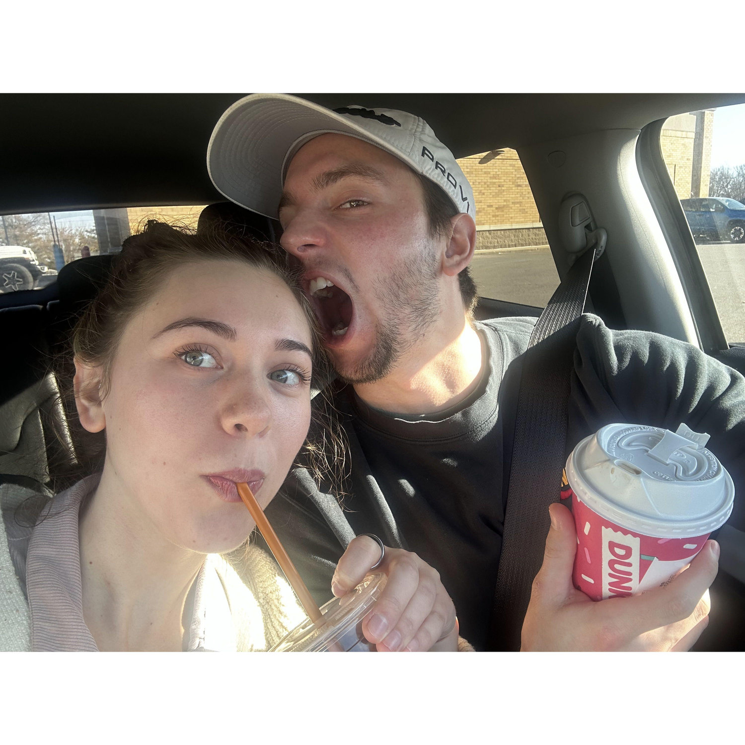 In our Dunkin coffee addiction phase
