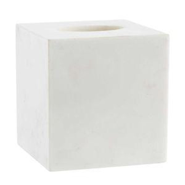 Marble Bathroom Tissue Box - Frost