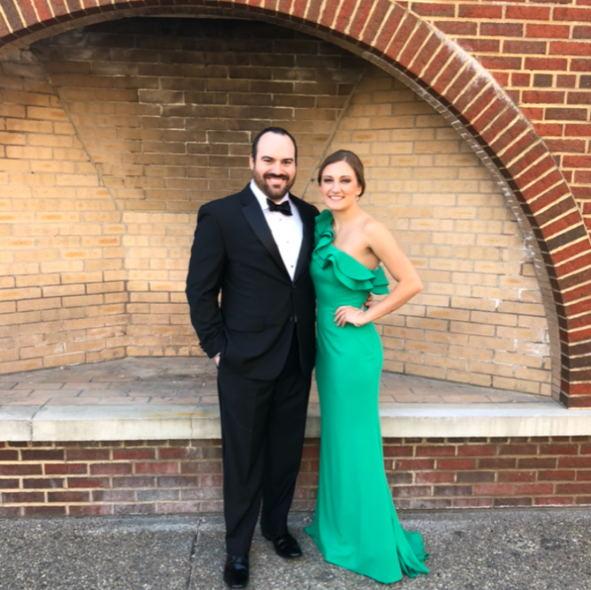 We got really dressed up for our first photo together.
