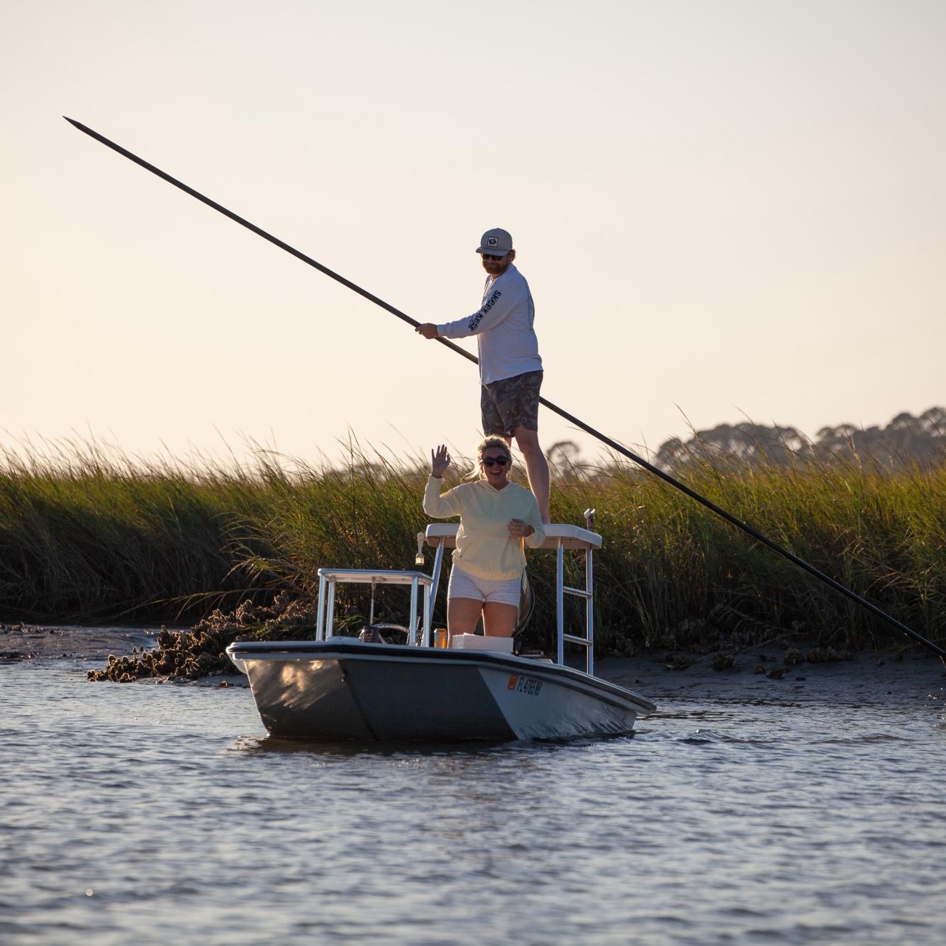 Moments after Nick asked me to marry him on his skiff while the sun was setting over the marsh on 10.24.25 😊