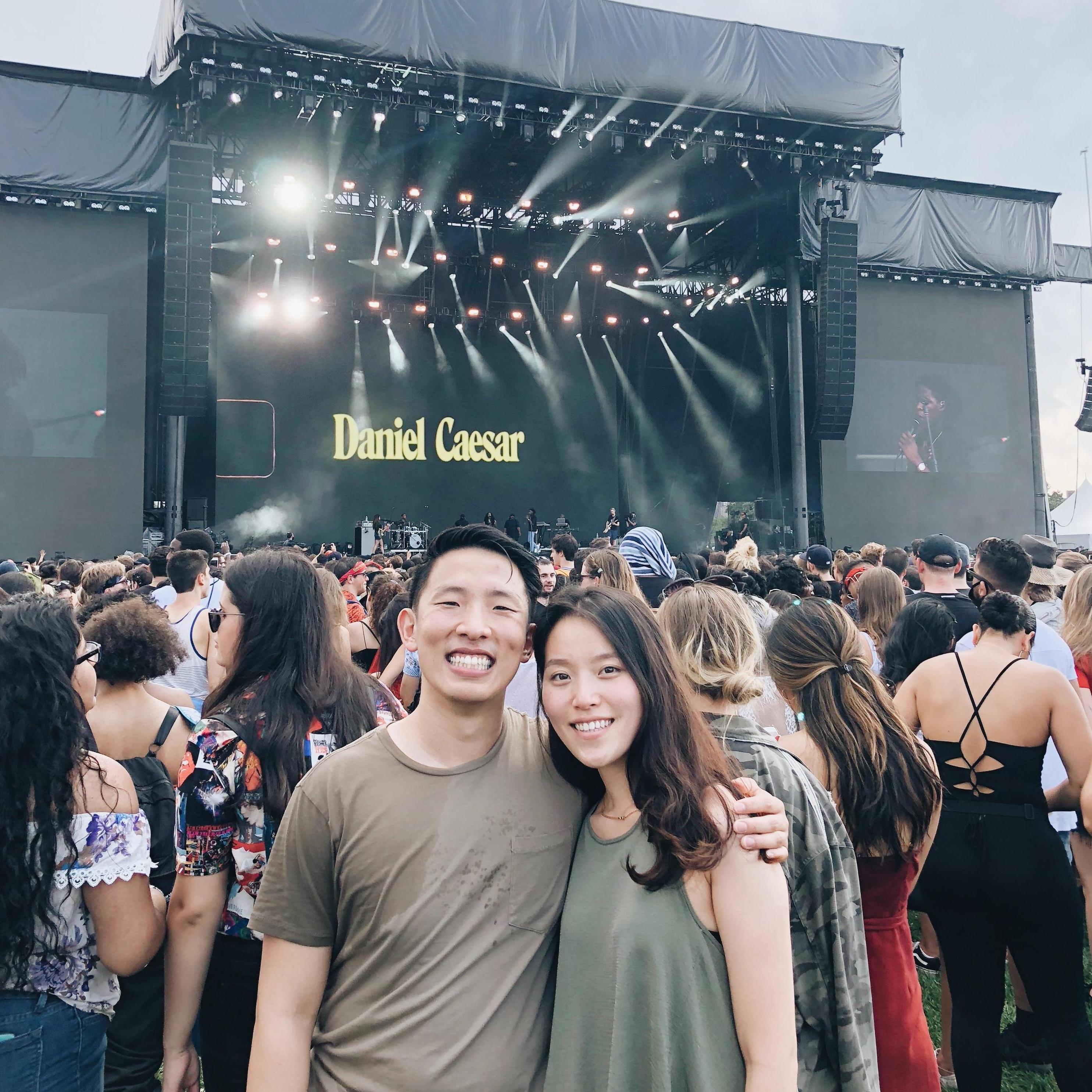 Our first festival to go see Daniel Caesar!