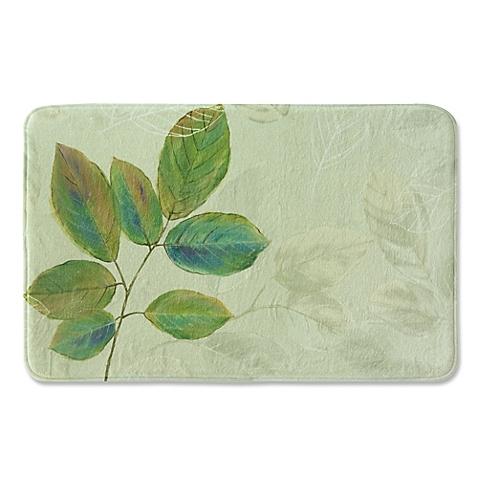 Bacova 20-Inch x 34-Inch Waterfall Leaves Bath Rug
