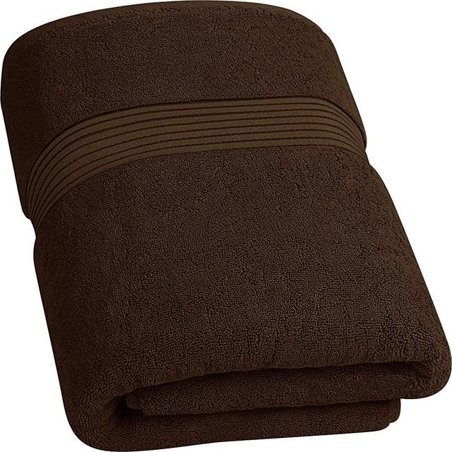 Utopia Towels - Luxurious Jumbo Bath Sheet (35 x 70 Inches, Dark Brown) - 600 GSM 100% Ring Spun Cotton Highly Absorbent and Quick Dry Extra Large Bath Towel - Super Soft Hotel Quality Towel