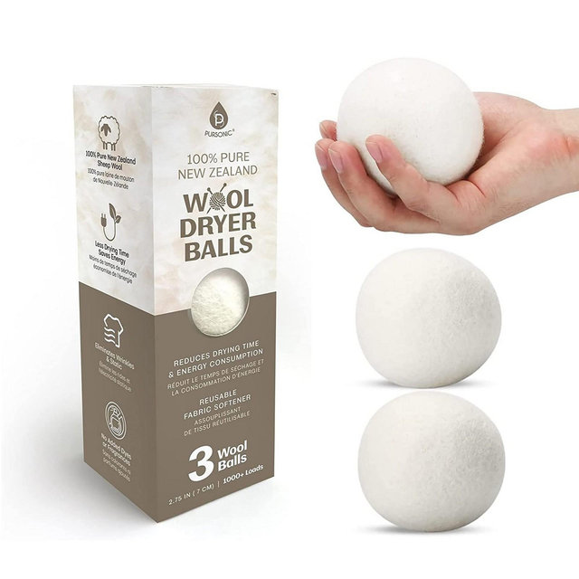 Pursonic 100% Pure New Zealand Wool Dryer Balls
