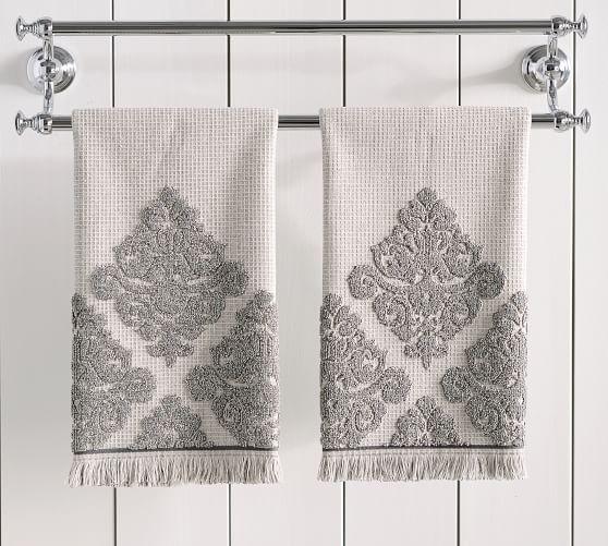 Isella Jacquard Hand Towel, Flagstone