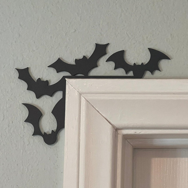Halloween Door Toppers, Halloween Bats Door Trim Topper, Halloween Door Topper, Black Cat Door Topper, Halloween Decor, Skeleton, Witch
