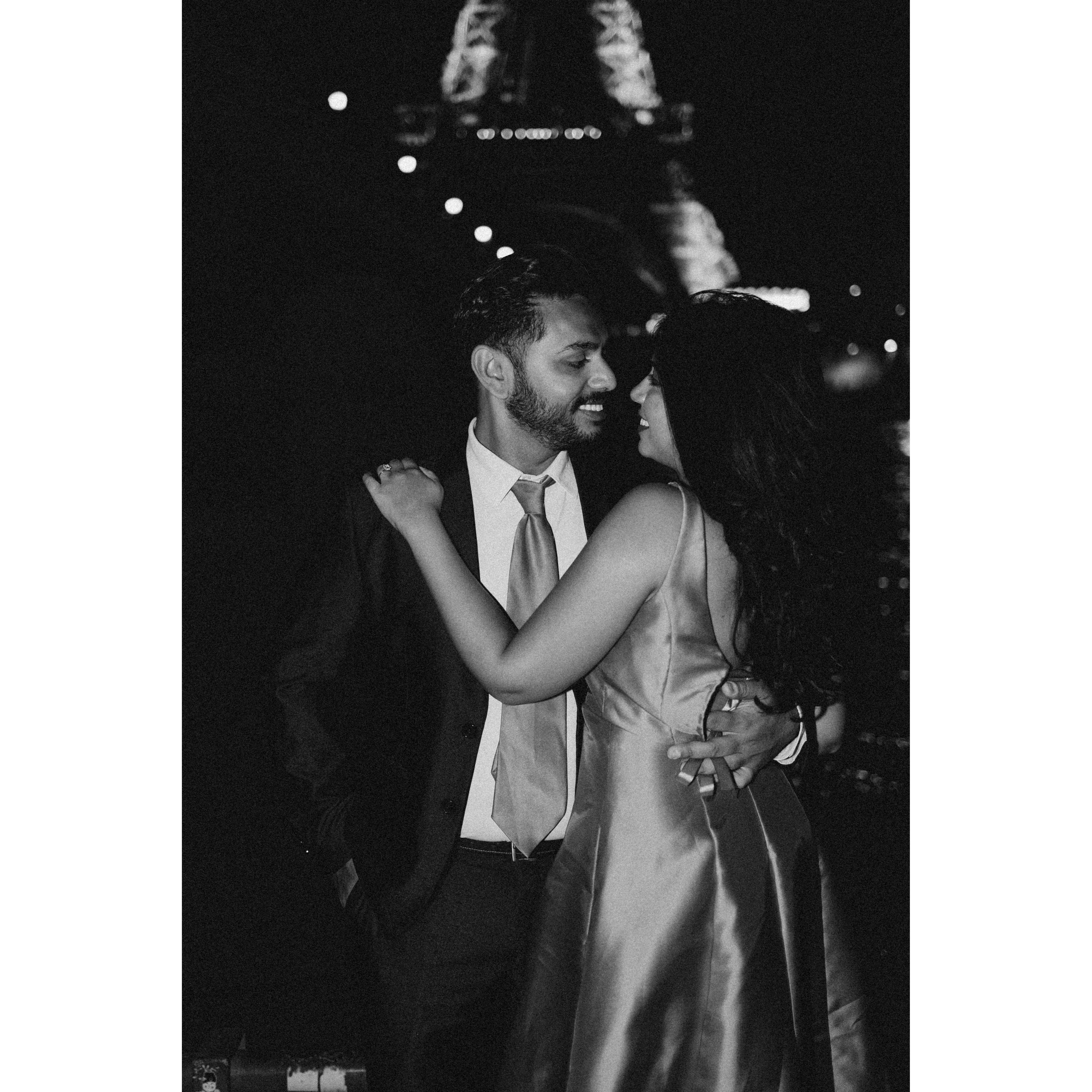 Pro-tip: wear transfer proof lipstick during your engagement photoshoot. There's a reason we made this picture black and white!