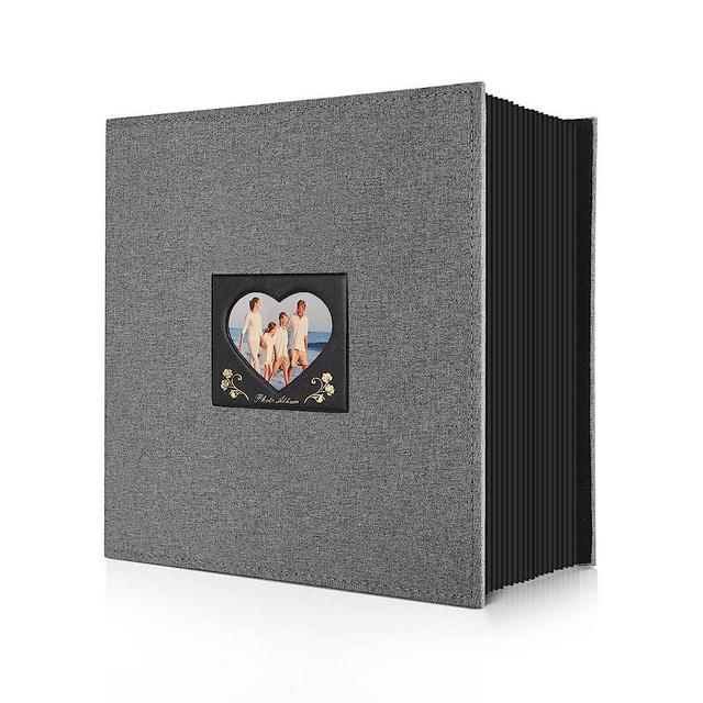 Fabric Frame Cover Photo Album 4x6 1200 Pockets Photos, Extra Large Capacity Family Wedding Picture Albums Holds 1200 Horizontal and Vertical Photos (1200Pockets, Grey)