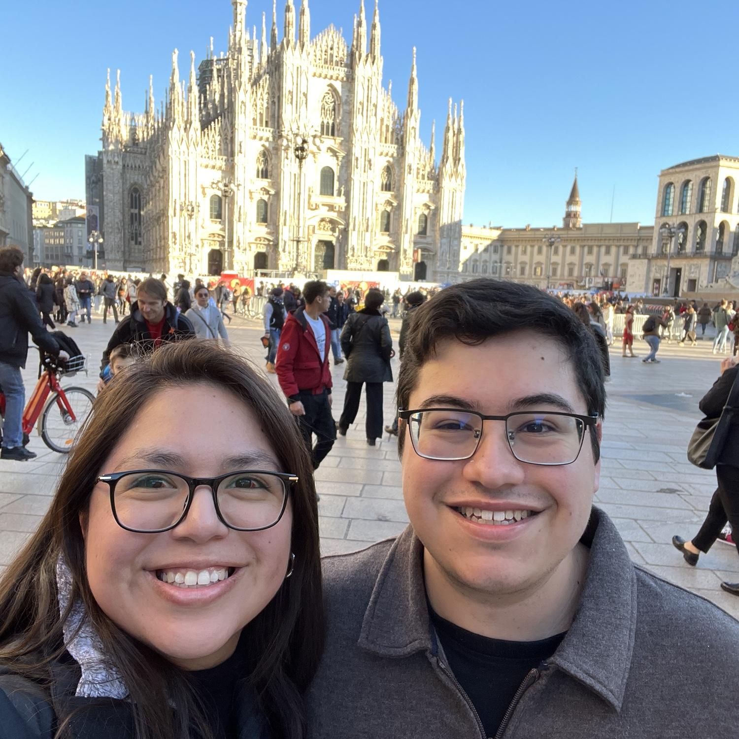 Duomo di Milano | 11.26.2023 | Just to reach the rooftop of the Catholic Church behind us, it took 15 flights of spiral cased stairs