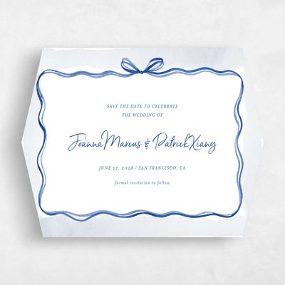 Blue Diamond Wedding Save the Date - Darlington Landscape
