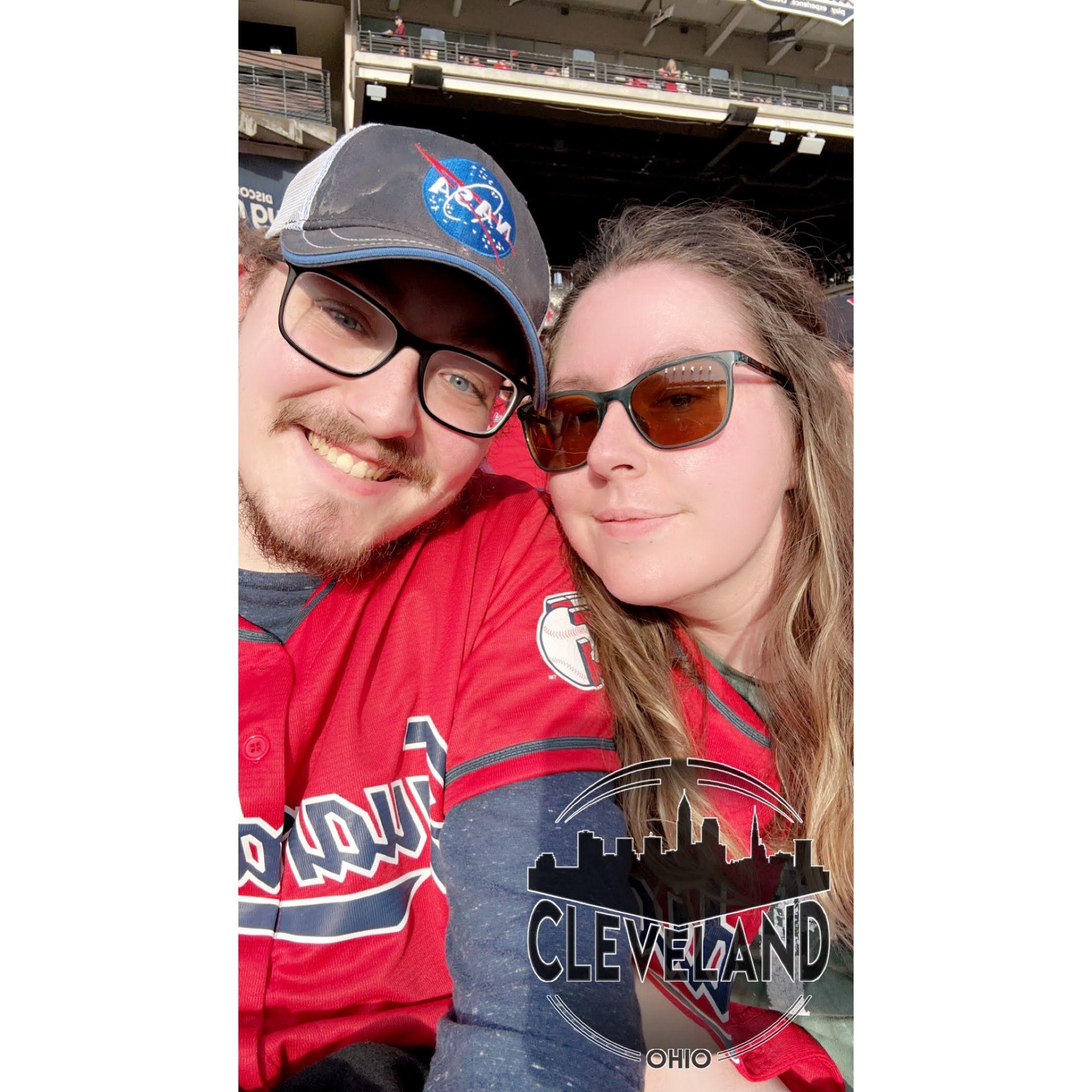 Lily's first Cleveland Guardians game!