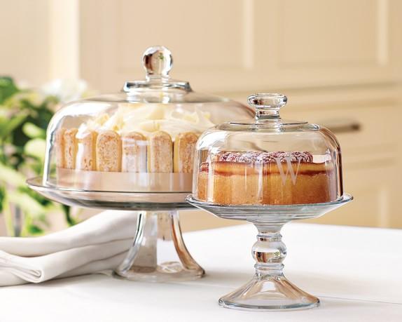 Glass Domed Cake Plate & Punch Bowl