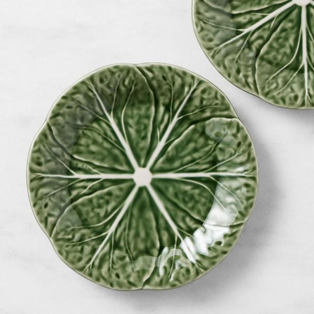 Bordallo Pinheiro Cabbage Salad Plates, Set of 4, Green