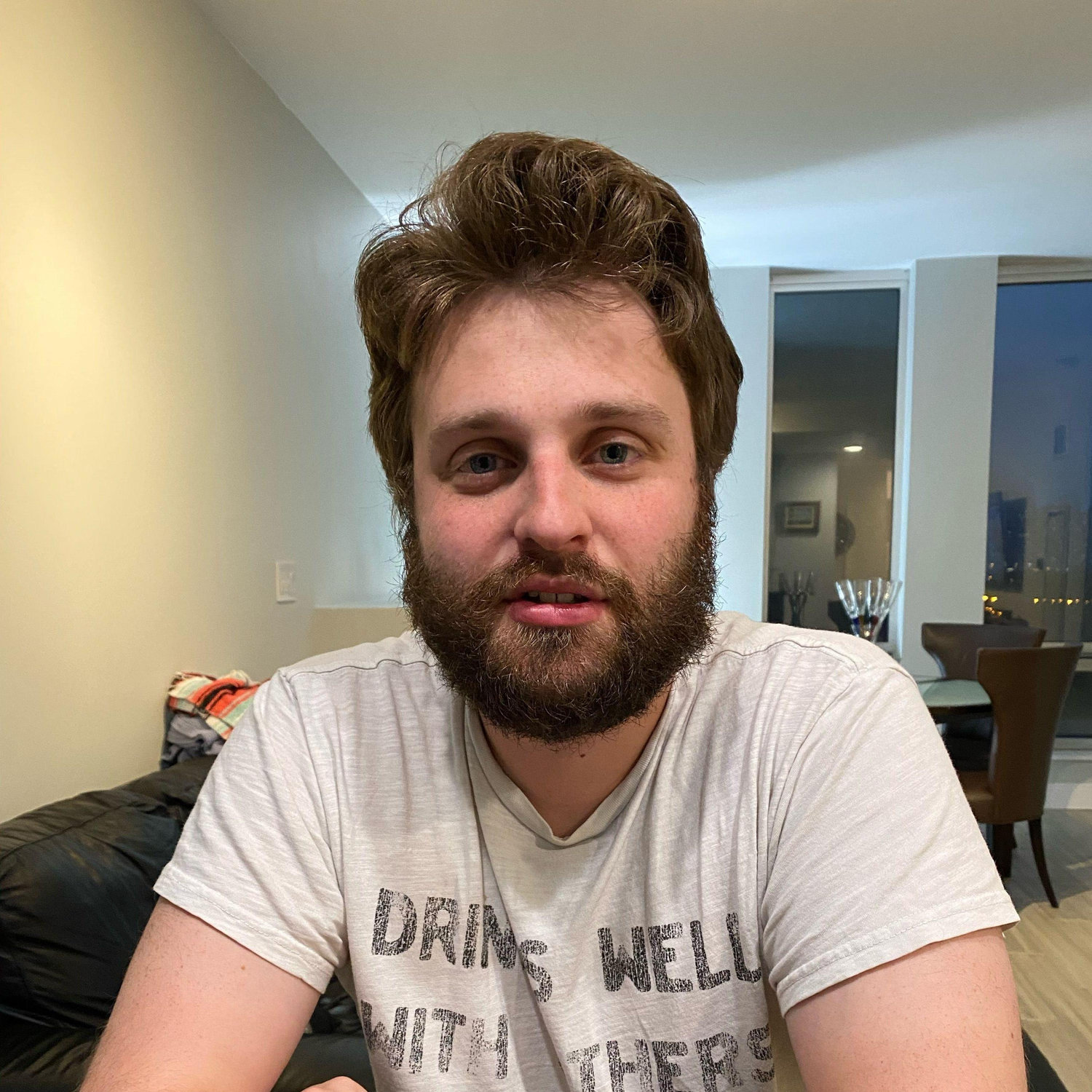 Shane thought he should also grow a beard along with his hair.