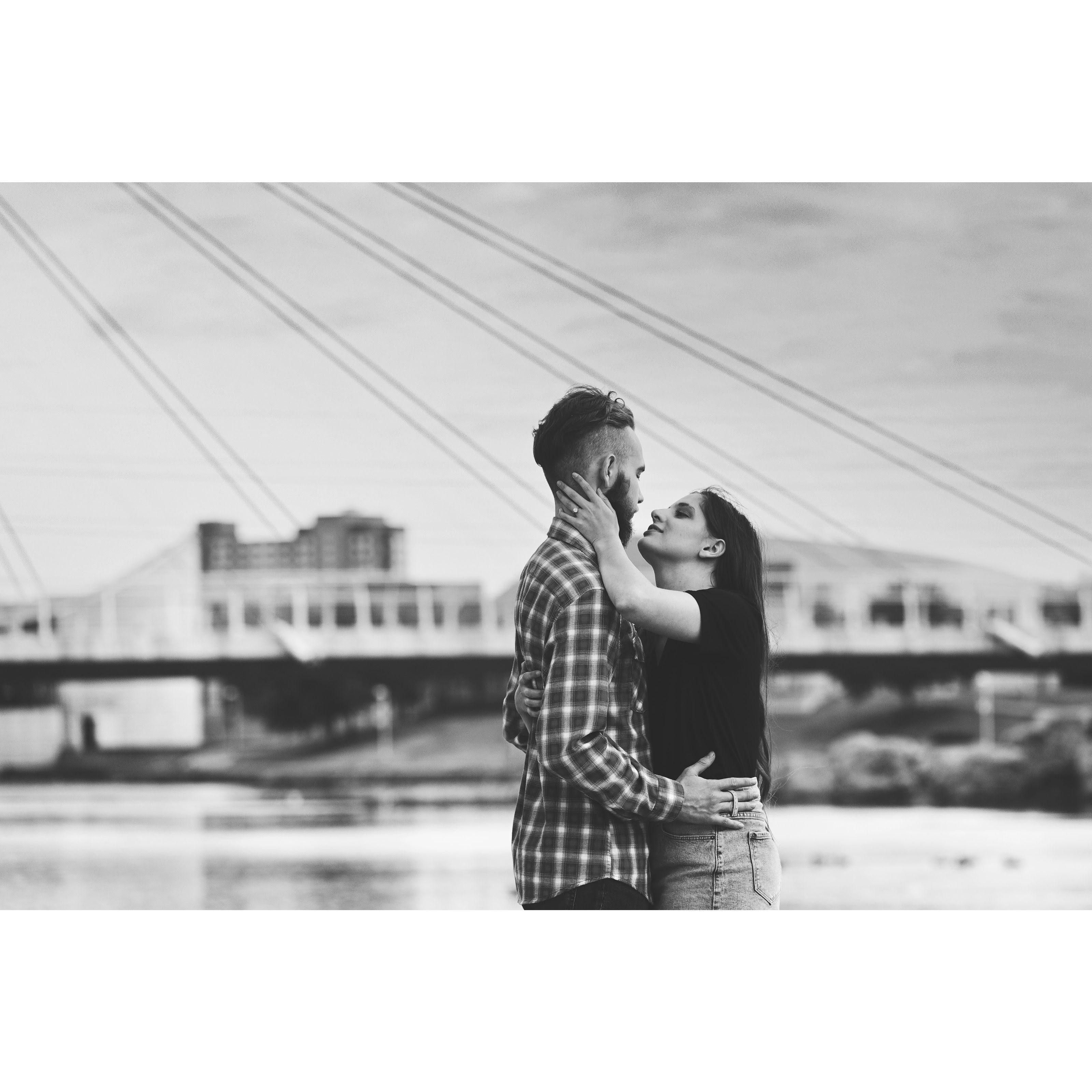 Engagement photo where he popped the question!