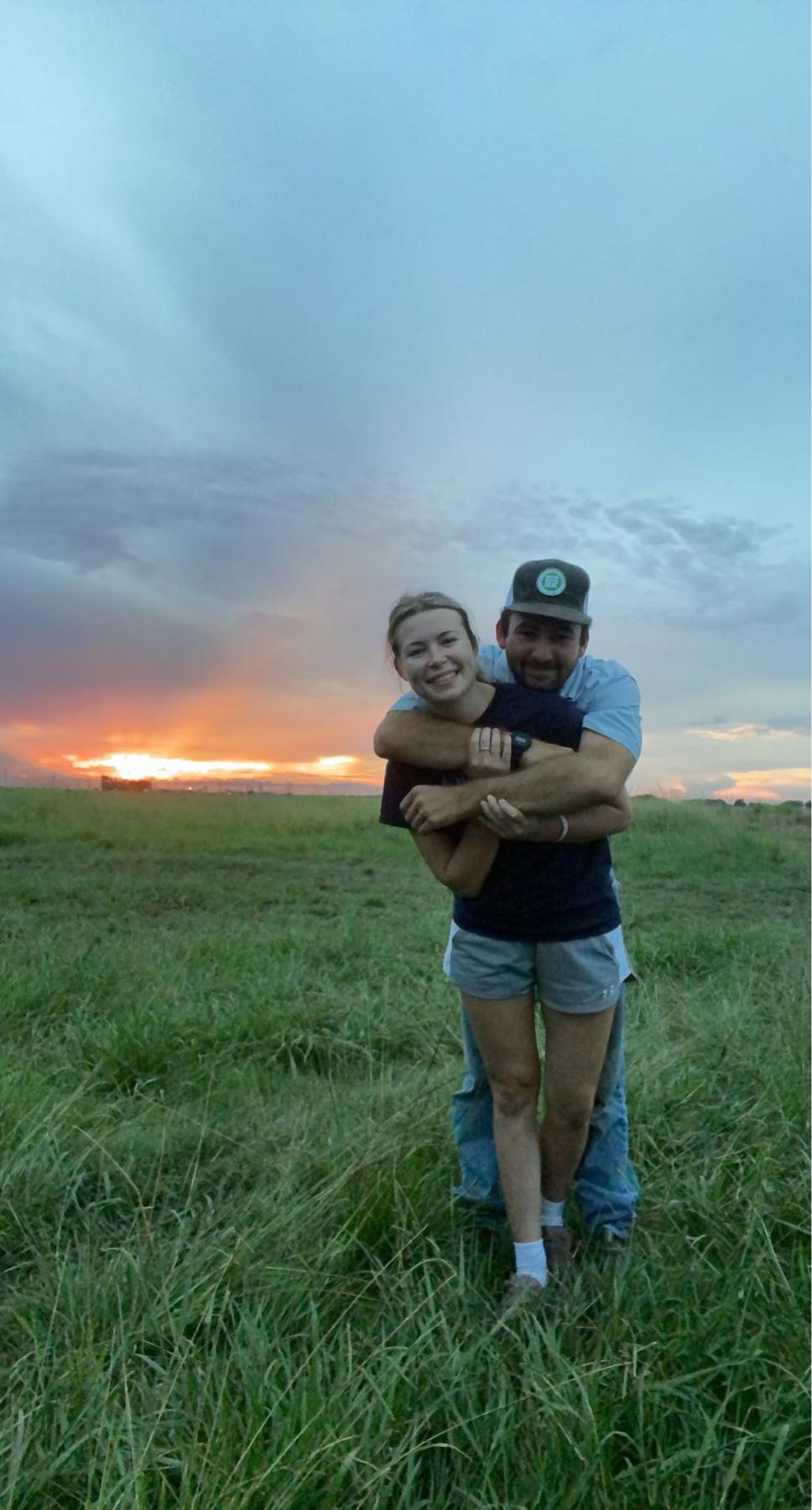 I love sunsets! Brought Brady supper to the field.