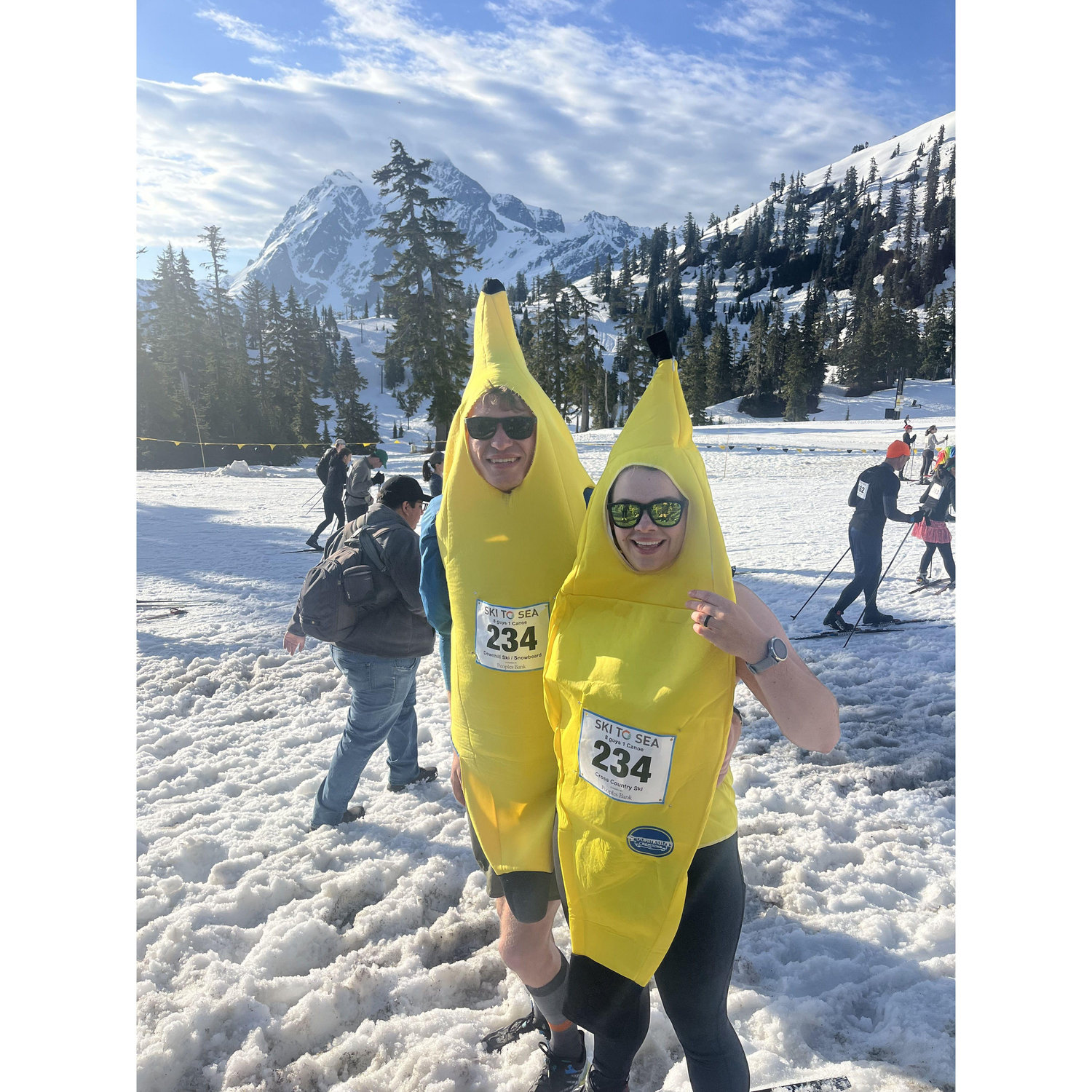 Going bananas together at the Ski to Sea Relay in Bellingham