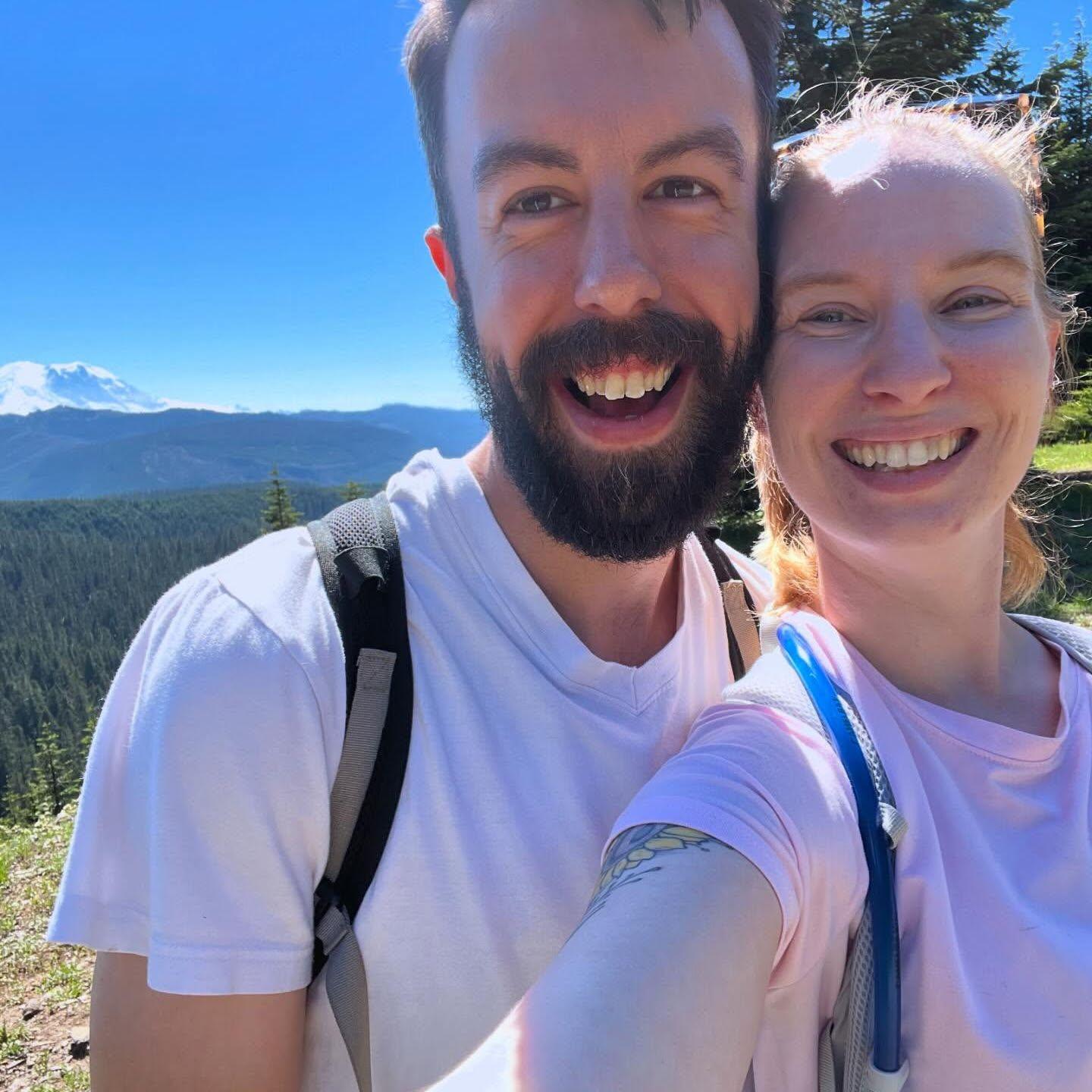 Our first hike (and first selfie), 7/4/24
