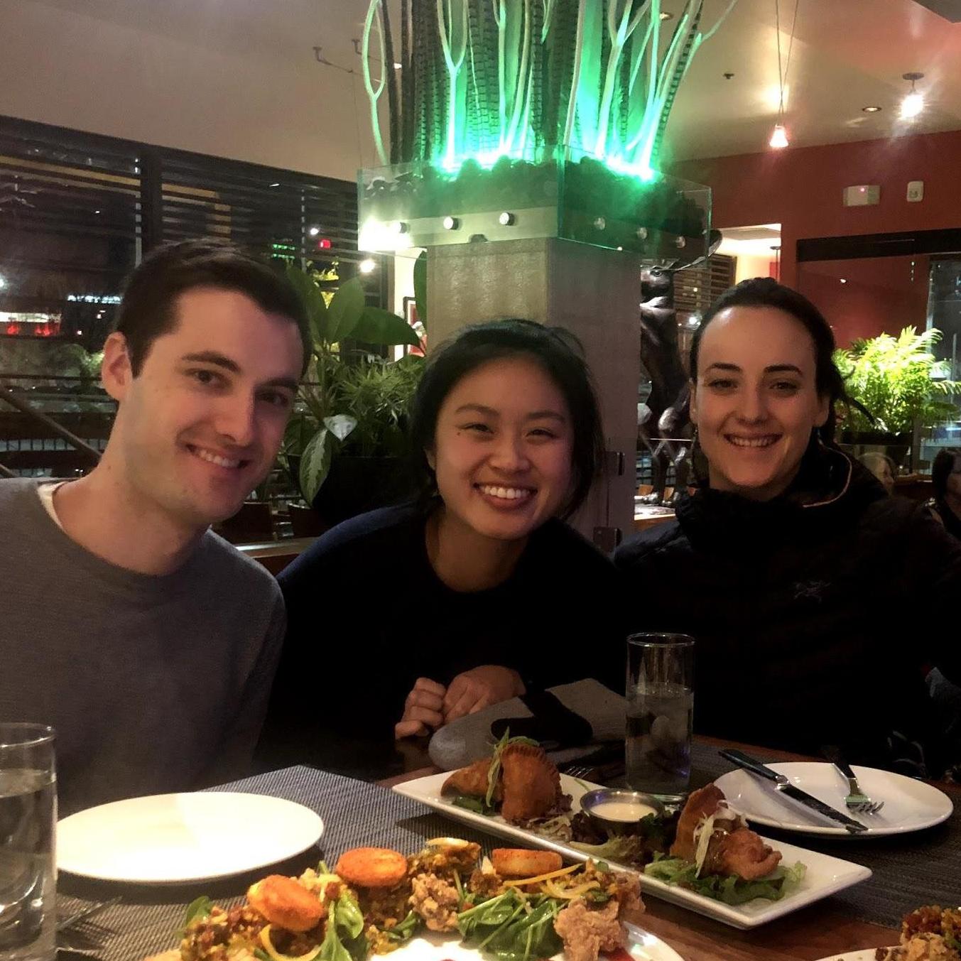 Eating yummy food in Santa Fe with Cort's sister, Maia!