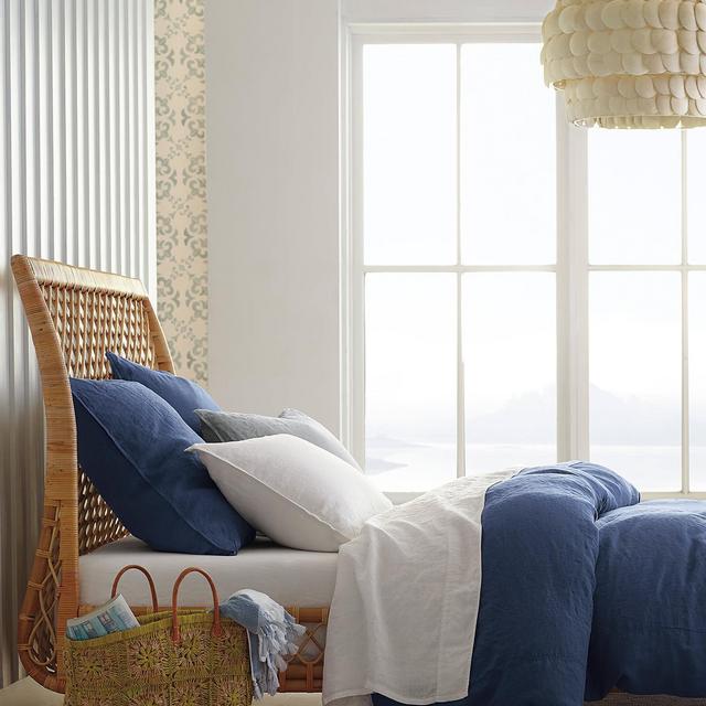 Positano Linen Duvet Cover (Sky - King)