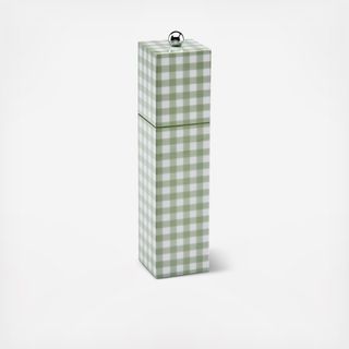 Gingham Lacquered Square Salt & Pepper Mill