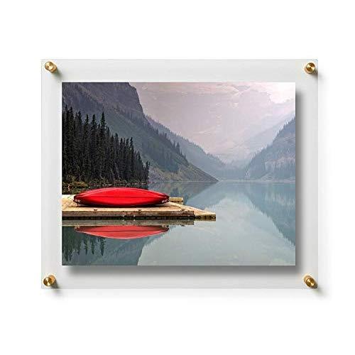 Wexel Art 15x18-Inch Double Panel Grade Acrylic Floating Frame with Gold Hardware for, 11x14-Inch Art & Photos