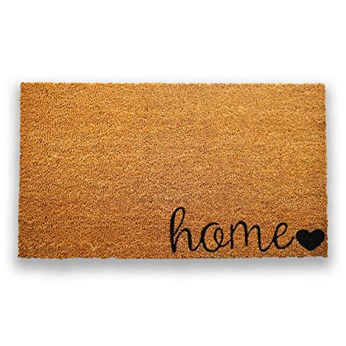 Pure Coco Coir Doormat with Heavy-Duty PVC Backing - Home - Size: 17-Inches x 30-Inches - Pile Height: 0.6-Inches - Perfect Color/Sizing for Outdoor/Indoor uses.