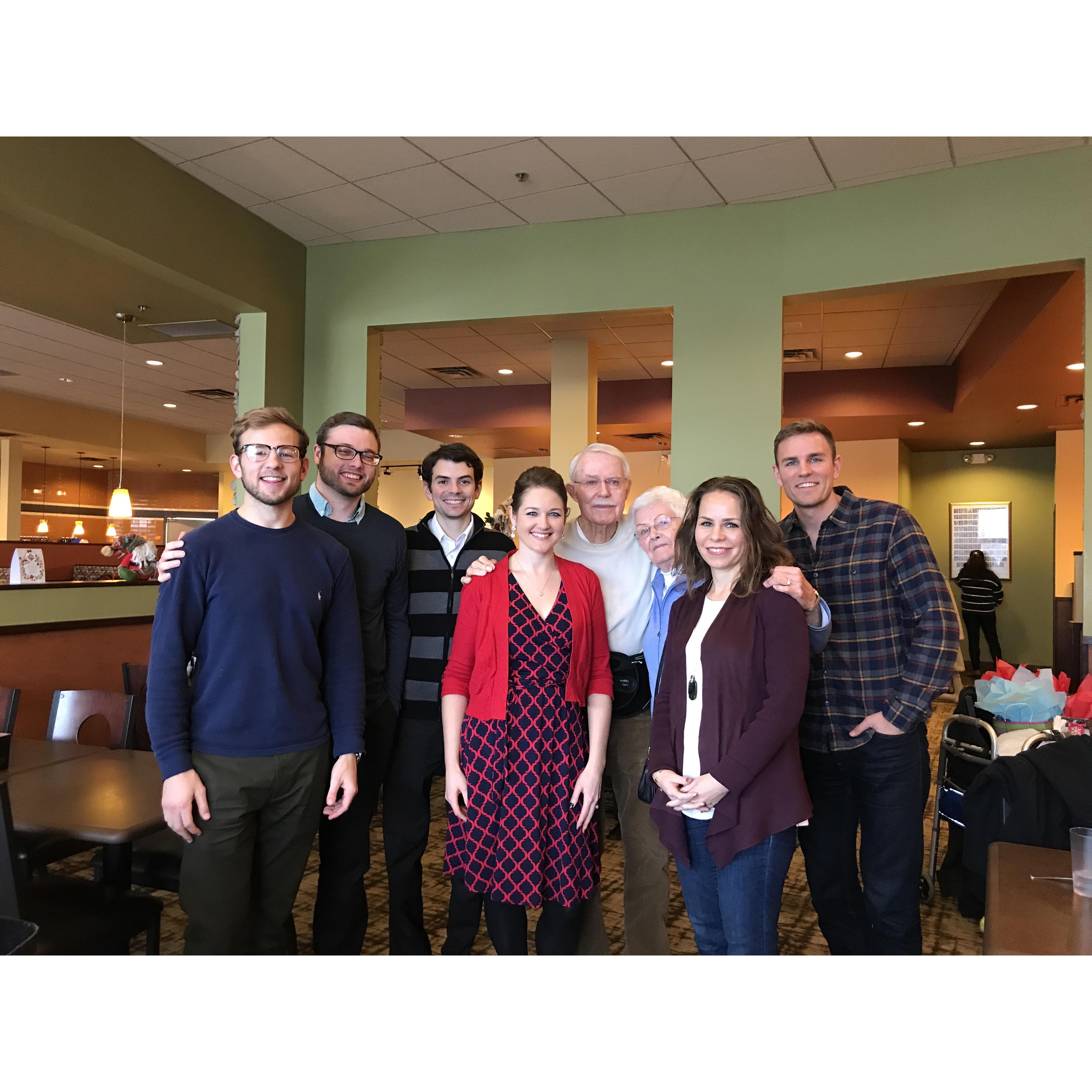 December 2018 - Woodbury, Minnesota - Annual Severson Cousin Breakfast with Grandpa and Marge
