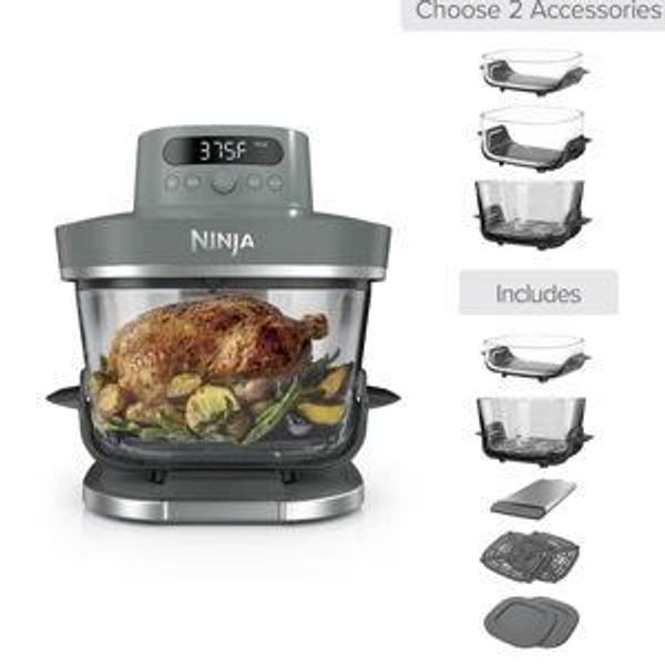 Build Your Own Ninja Crispi® Pro 6-in-1 Glass Countertop Air Fryer, Ash Gray