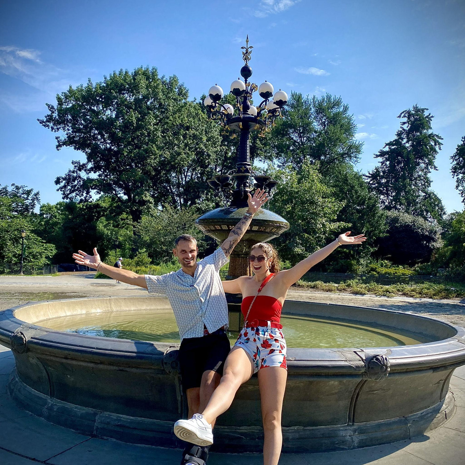 The water fountain from Friends