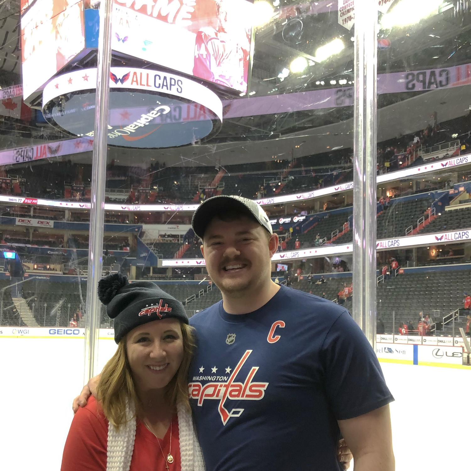 The capitals game in DC