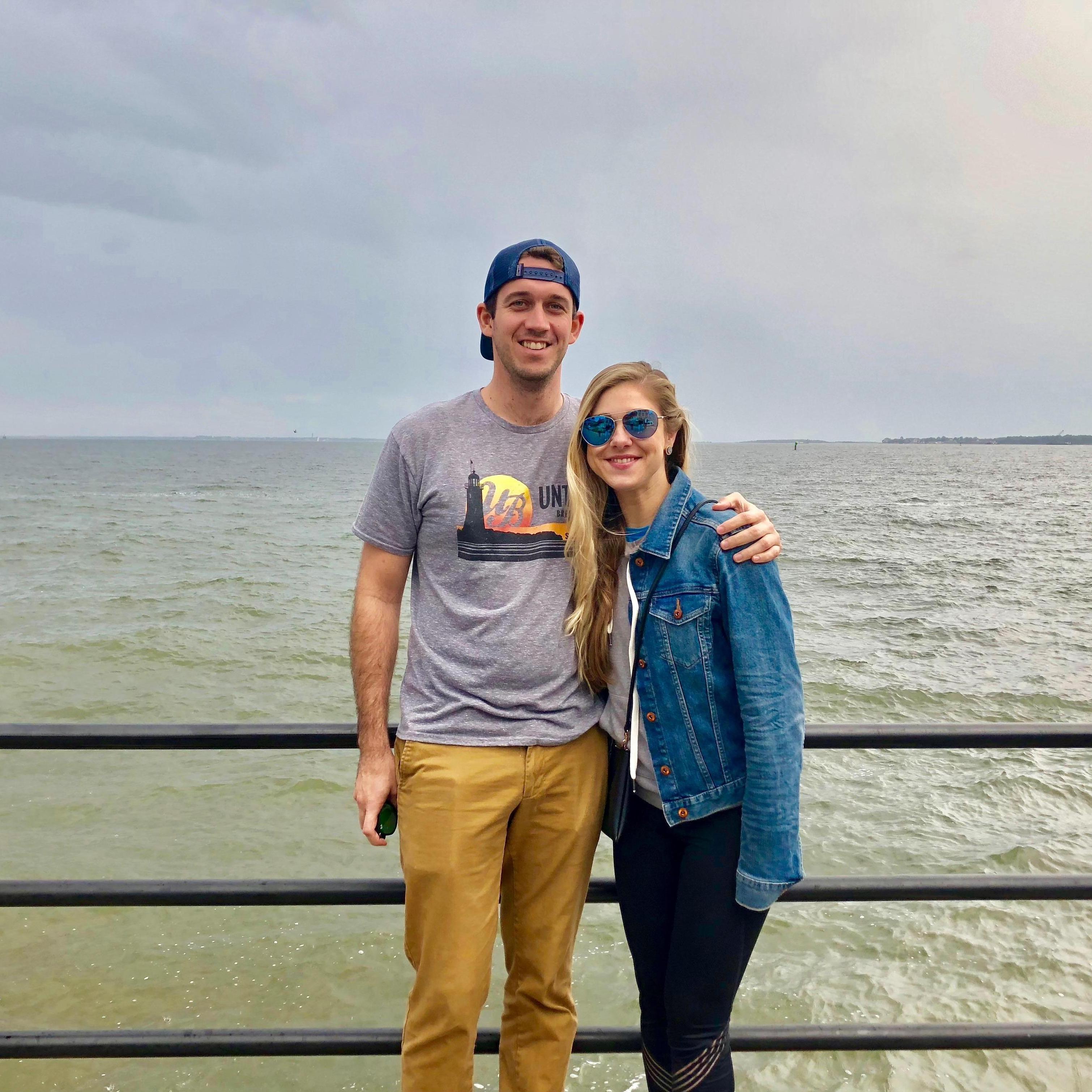 Here's a photo of us in Charleston, SC. This was our first trip together! We had so much fun.