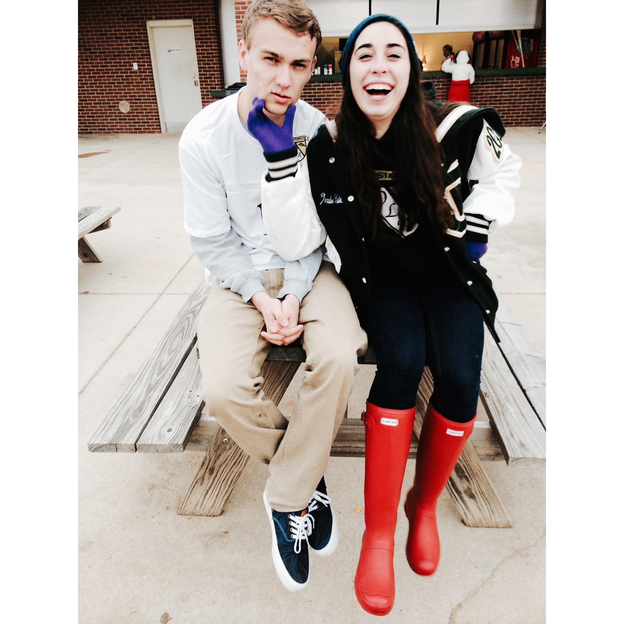 Back in the day when I would go freeze my butt off to watch Wes play soccer! Loved every second of it though.