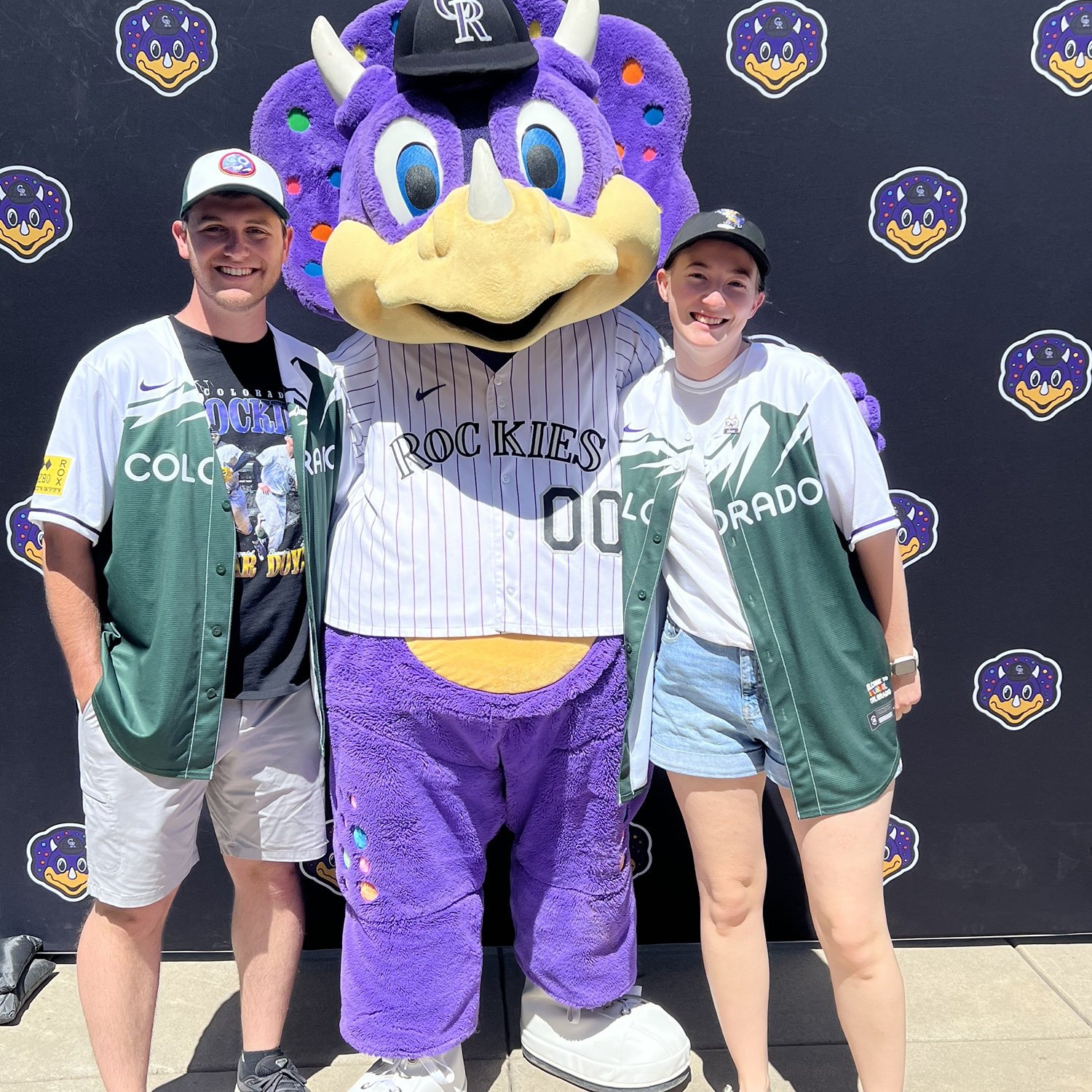 Dinger, the mascot for the Rockies, is a dinosaur because actual triceratops fossils were found as crews were constructing Coors Field.