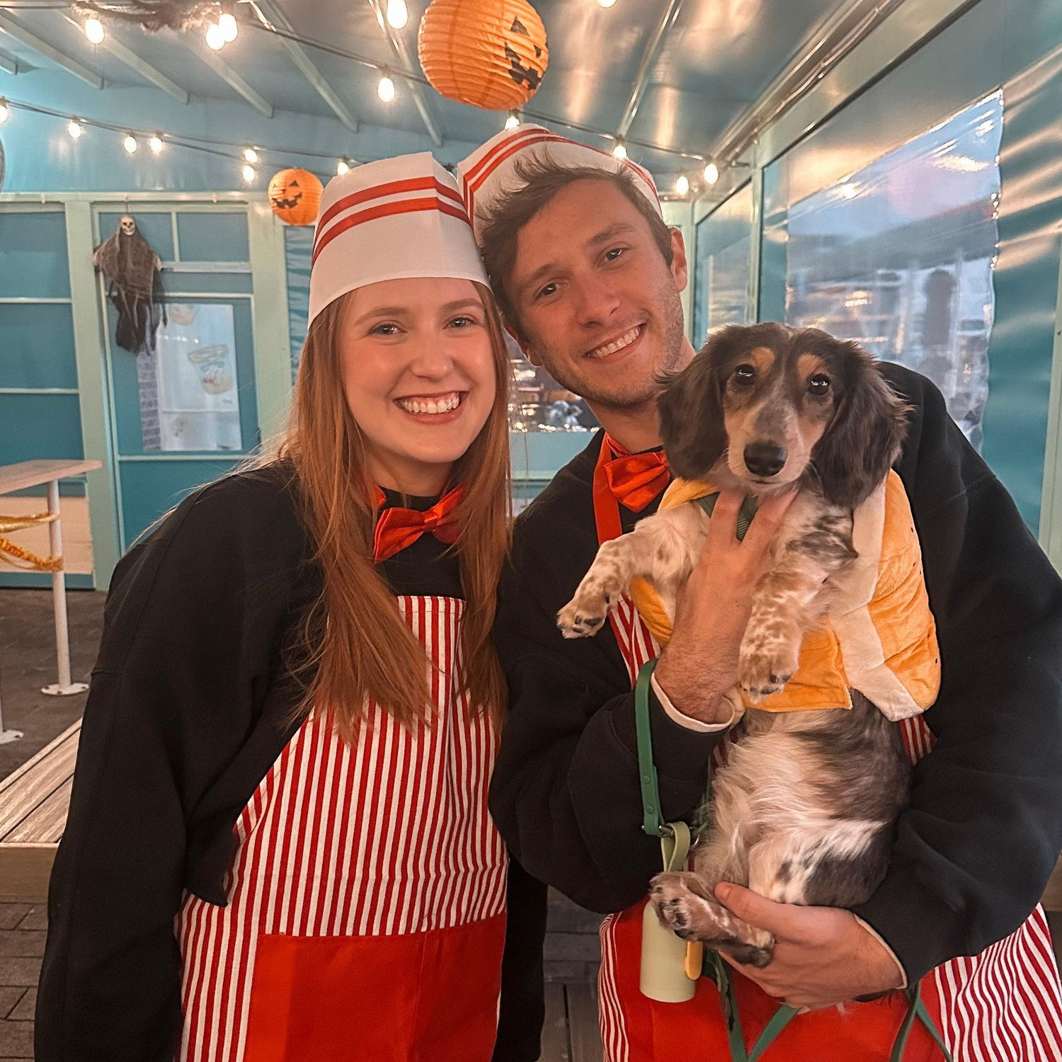 Franklin's first Halloweenie (We were hot dog vendors and Franklin was a hot dog)