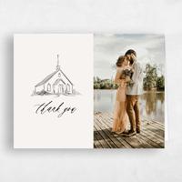 Beige Wedding Thank You - Chapel Photo