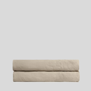 Linen Fitted King Sheet (Toast) - King / Toast Color