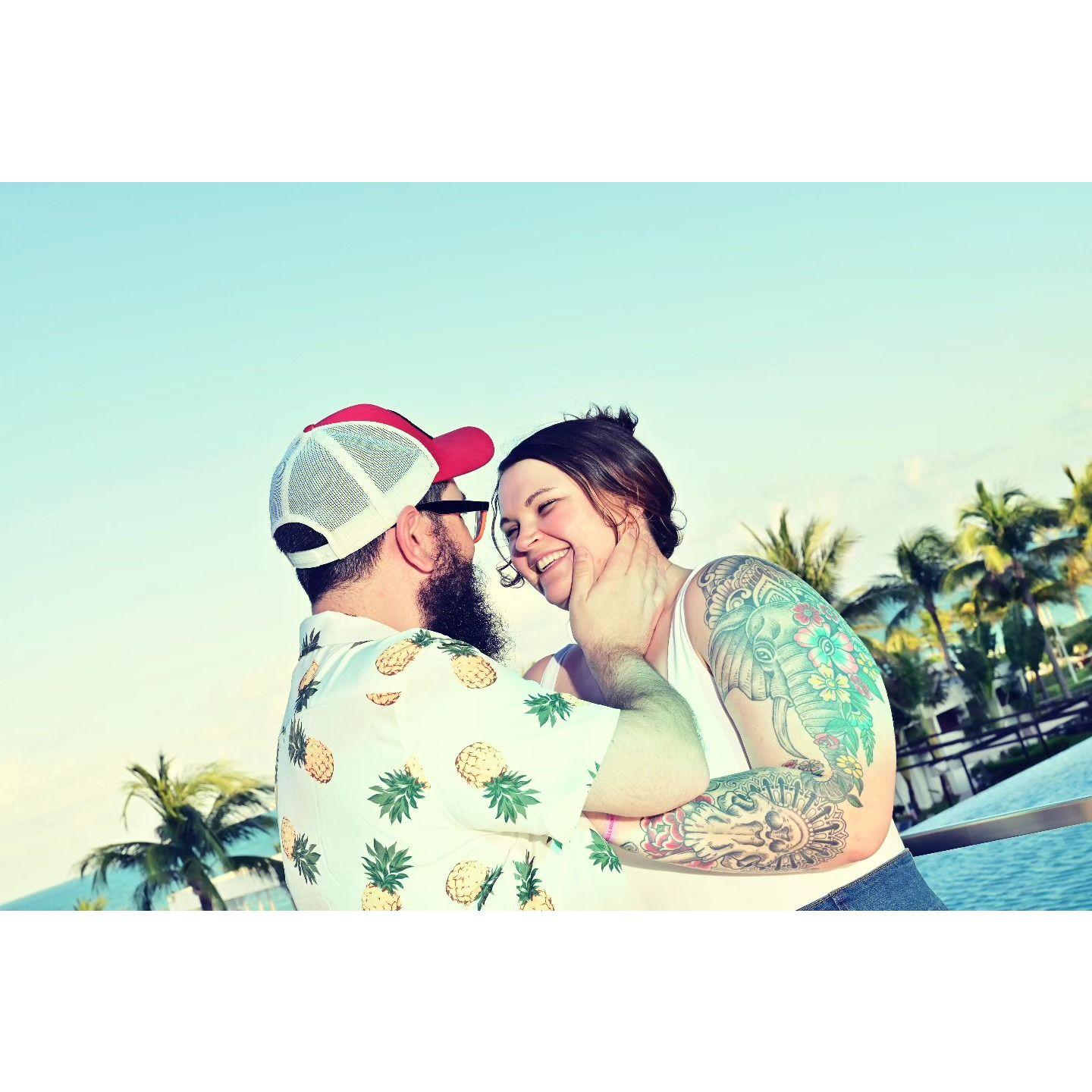 mini photo-shoot at the all inclusive resort in Cancun