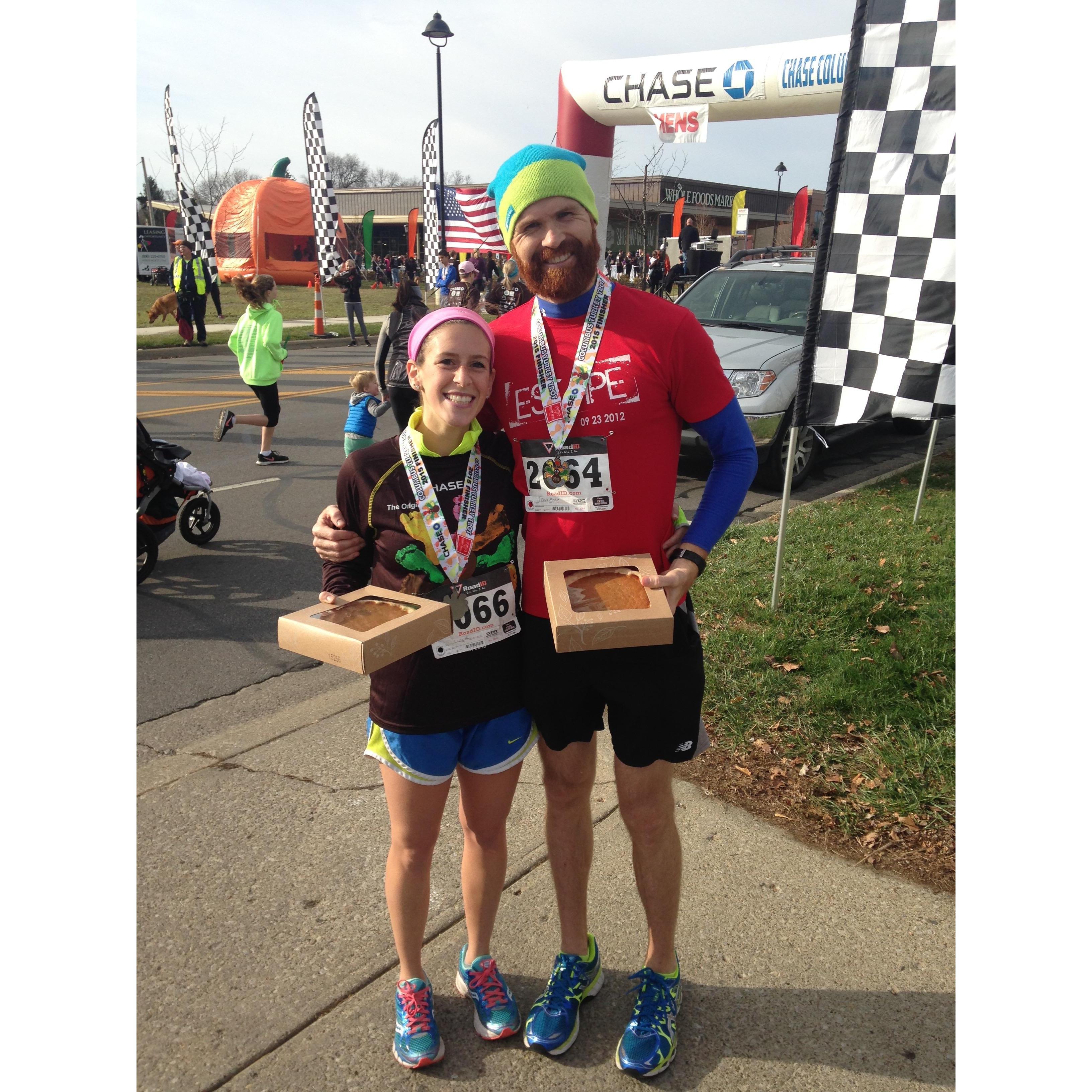 One of our favorite traditions is running a race on Thanksgiving. Yes, we are "those people"